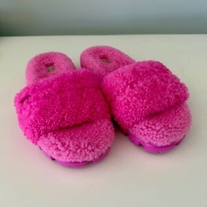 Ugg Cozetta Curly Genuine Shearling Slide Slipper Pink Size 8